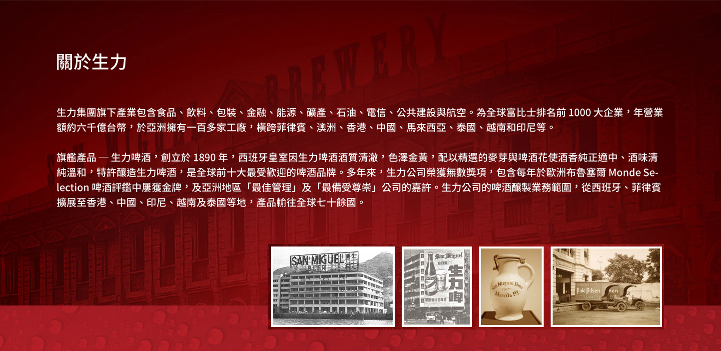 網站設計 生啤酒及各式啤酒供應製造商 - 香港商生力啤酒台灣分公司 各式啤酒酒商網站 網頁設計,RWD響應式網站