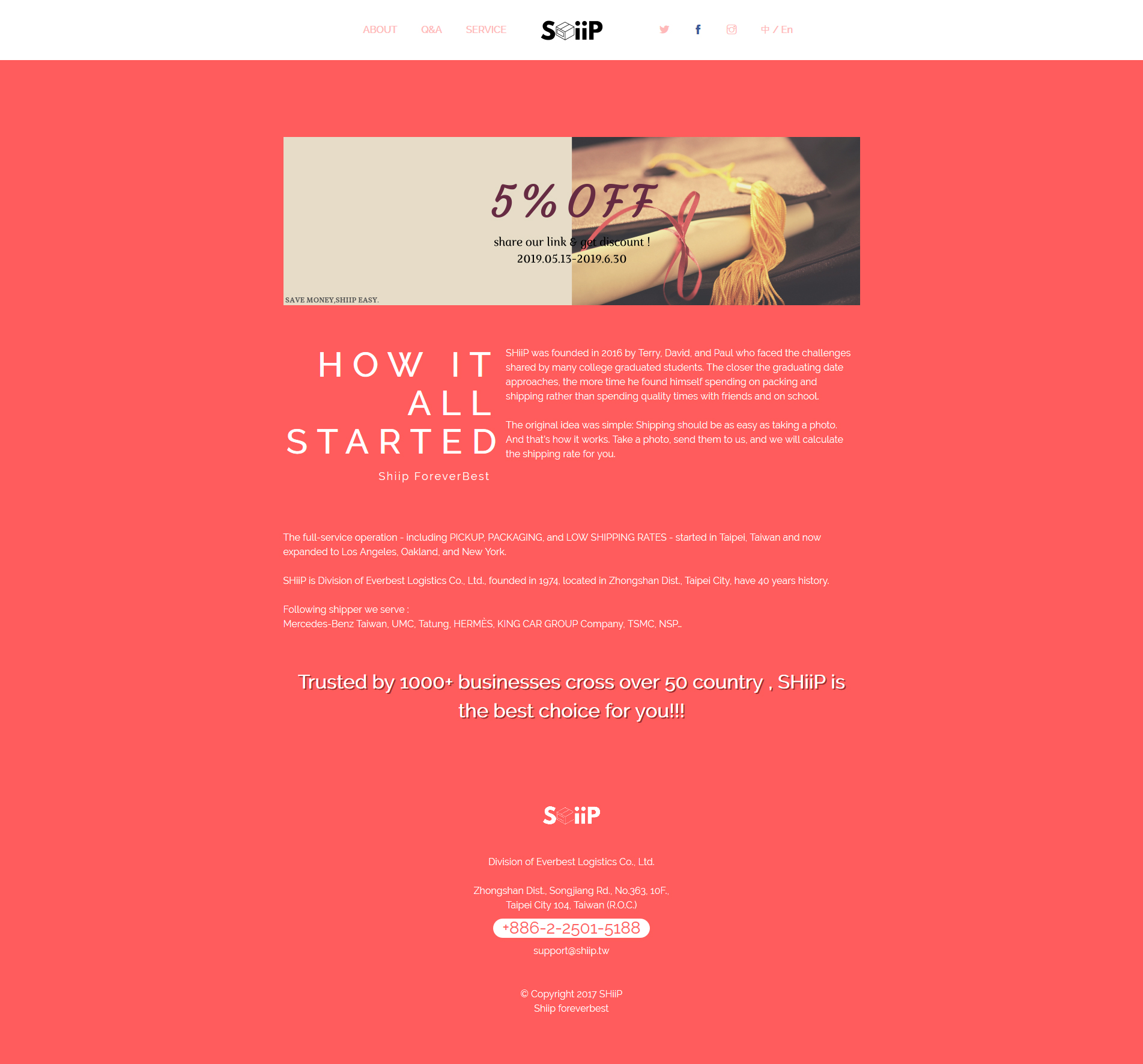 SHiiP國際搬家 跨國搬家公司且專營美國、加拿大、日本、英國 網頁設計,RWD響應式網站,企業形象網站