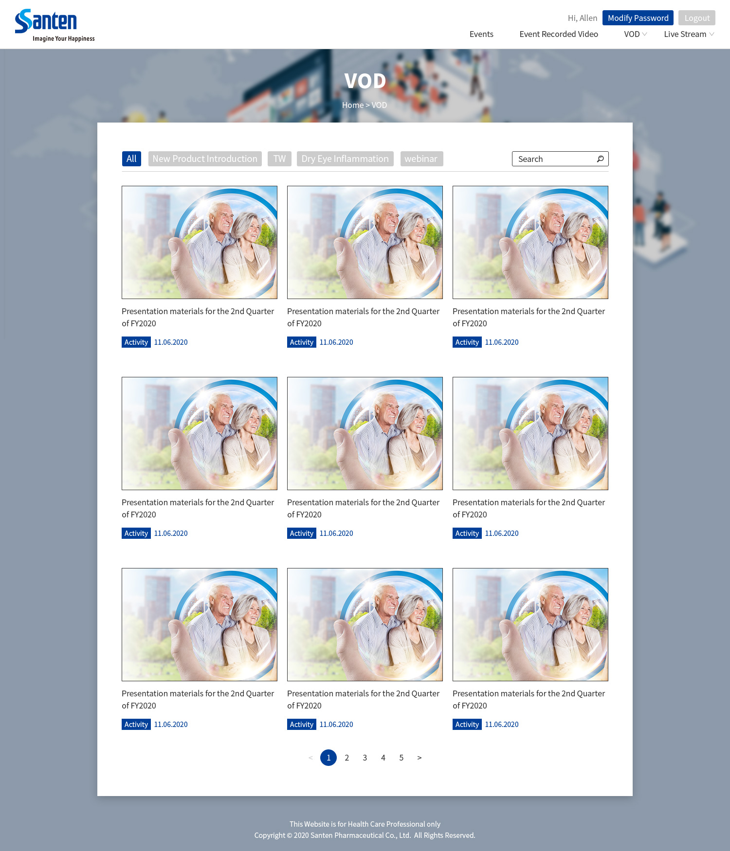 啟迪—Santen 藥廠影片專區網站 精選專案,網頁設計,RWD響應式網站,行動版網站
